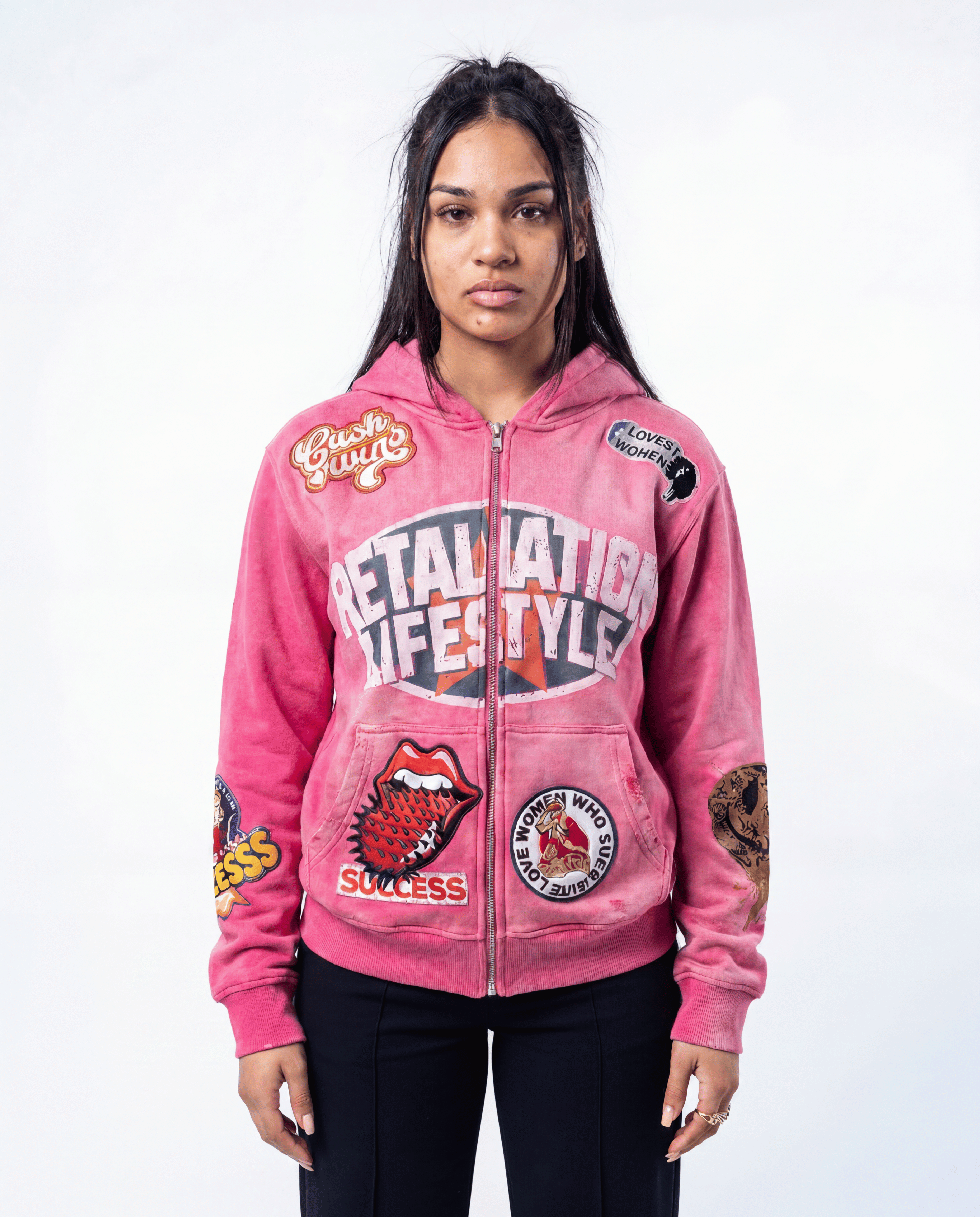 Retaliation “Mode De Vie” Light Pink Success Double Zips